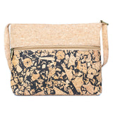 Women's cork crossbody bag - ethnic pattern