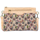 Printed Natural Cork Crossbody Bag & Clutch BAG-2396