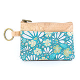 Small Cork Coin Purse with Key Ring