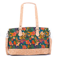 Vintage Style Printed Cork Handbag (NEW)