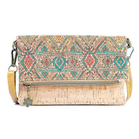 Printed Cork Foldable Crossbody Bag