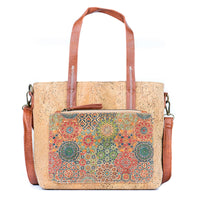 Printed Cork Tote Bag BAGD-568