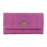Women’s Natural Cork Long Wallet – Sustainable Vegan Wallet with Multiple Compartments