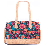 Vintage Style Printed Cork Handbag (NEW)