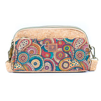 Floral Printed Cork Phone Bag for Women - Small Crossbody Purse