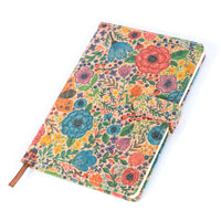 Floral Printed Cork Notebook – Eco-Friendly & Stylish Journal L-567A