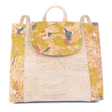 Vegan Cork Backpack with Flap Closure