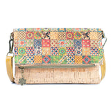 Printed Cork Foldable Crossbody Bag