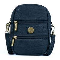 Cork Crossbody Phone Bag – Dual Zipper Vegan Sling Purse