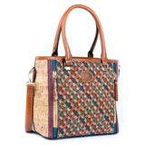 Printed Cork Women’s Handbag with Adjustable Strap BAGD-578