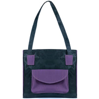 Cork Handbag for Women – Dual Tone Tote with Front Pocket