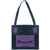 Cork Handbag for Women – Dual Tone Tote with Front Pocket
