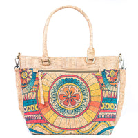 Printed Cork Crossbody & Handbag: Versatile Style