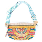 Mandala Magic Chest Bag: Cork and Cotton Fusion