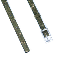 Slim Cork Belt Women - Silver Buckle Eco
