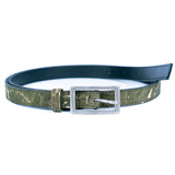 Slim Cork Belt Women - Silver Buckle Eco