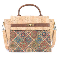 Women's Printed Cork Handbag & Crossbody Bag