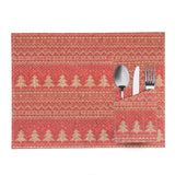 Christmas Cork Placemats and Cutlery Pockets Set