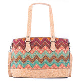 Vintage Style Printed Cork Handbag (NEW)