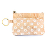 Small Cork Coin Purse with Key Ring