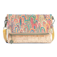 Printed Cork Foldable Crossbody Bag