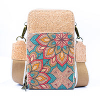 Triple-Zip Cork Crossbody Phone Bag: Eco-Friendly & Stylish 2311