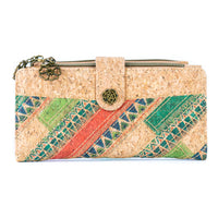 Patchwork-Stitched Cork Long Wallet – BAGD-592