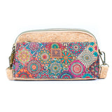 Floral Printed Cork Phone Bag for Women - Small Crossbody Purse