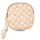 Square Cork Coin Purse with Wrist Strap