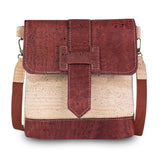 Cork Crossbody Bag Double-Sided – Natural Cork Vegan Bag with Detachable Strap