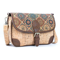 Printed Cork & PU Women's Crossbody Bag BAGD-572