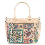 Printed Cork Crossbody & Handbag: Versatile Style