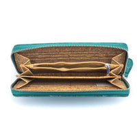 Turquoise Green Cork Wallet with Detachable Wrist Strap