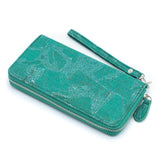 Turquoise Green Cork Wallet with Detachable Wrist Strap