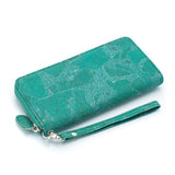 Turquoise Green Cork Wallet with Detachable Wrist Strap