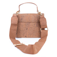 Chic Natural Cork Crossbody Bag with Gold Clasp