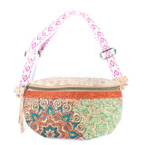 Mandala Magic Chest Bag: Cork and Cotton Fusion