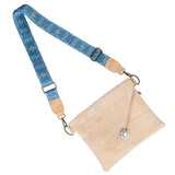 Cork Envelope Crossbody Bag with Interchangeable Strap - Vegan Clutch BAGP-354