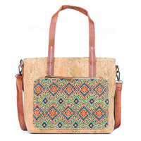 Printed Cork Tote Bag BAGD-568