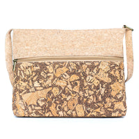 Women's cork crossbody bag - back view