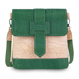Cork Crossbody Bag Double-Sided – Natural Cork Vegan Bag with Detachable Strap