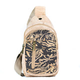 Coffee-Infused Cork Women's Sling Bag BAG-2346