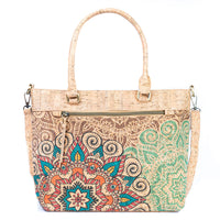 Printed Cork Crossbody & Handbag: Versatile Style