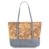 Cork & Washable Paper Tote Bag for Women