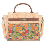 Women's Printed Cork Handbag & Crossbody Bag