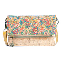 Printed Cork Foldable Crossbody Bag