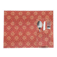 Christmas Cork Placemats and Cutlery Pockets Set