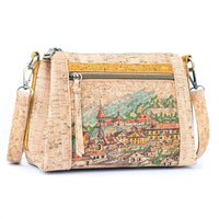 Printed Pattern Women’s Cork Crossbody Bag BAGD-569