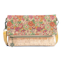 Printed Cork Foldable Crossbody Bag