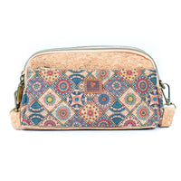 Floral Printed Cork Phone Bag for Women - Small Crossbody Purse